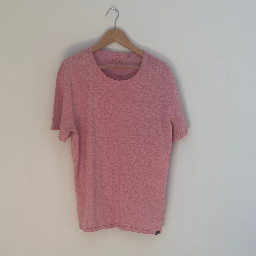 Rails Skipper Rose Heather Cotton Crew Neck Short Sleeve T-Shirt Cotton Sz L